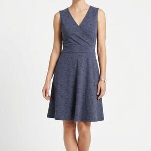 Toad&Co Cue Coffee Blue Sleeveless Dress Size Small Summer Beach A-Line Travel